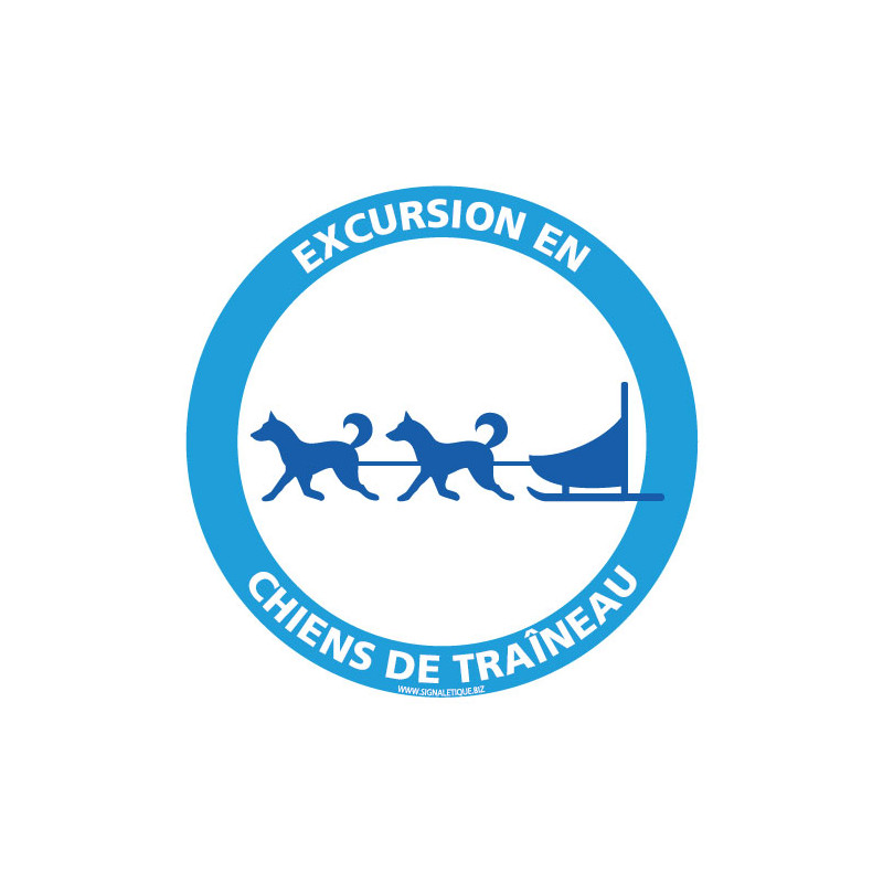 PANNEAU INFORMATION HIVERNAL EXCURSION EN CHIEN DE TRAINEAU (H0384)