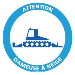 PANNEAU INFORMATION ATTENTION DAMEUSE A NEIGE (H0388)