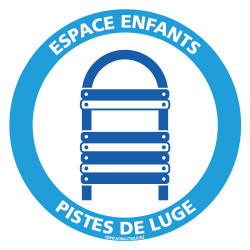 PANNEAU INFORMATION ESPACE ENFANT SPECIAL PISTE DE LUGE (H0390)
