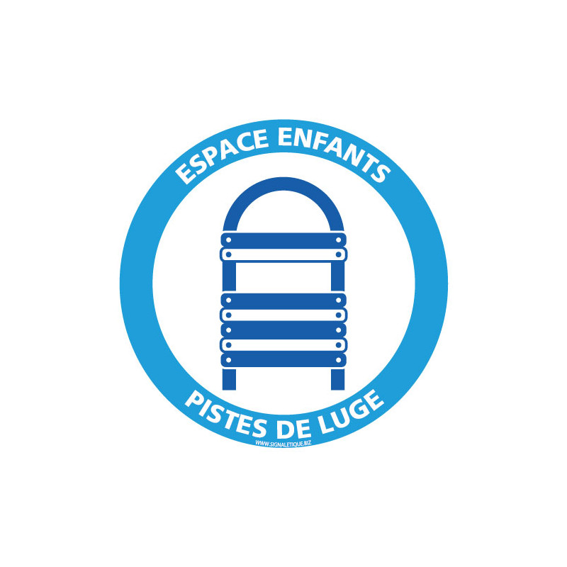 PANNEAU INFORMATION ESPACE ENFANT SPECIAL PISTE DE LUGE (H0390)