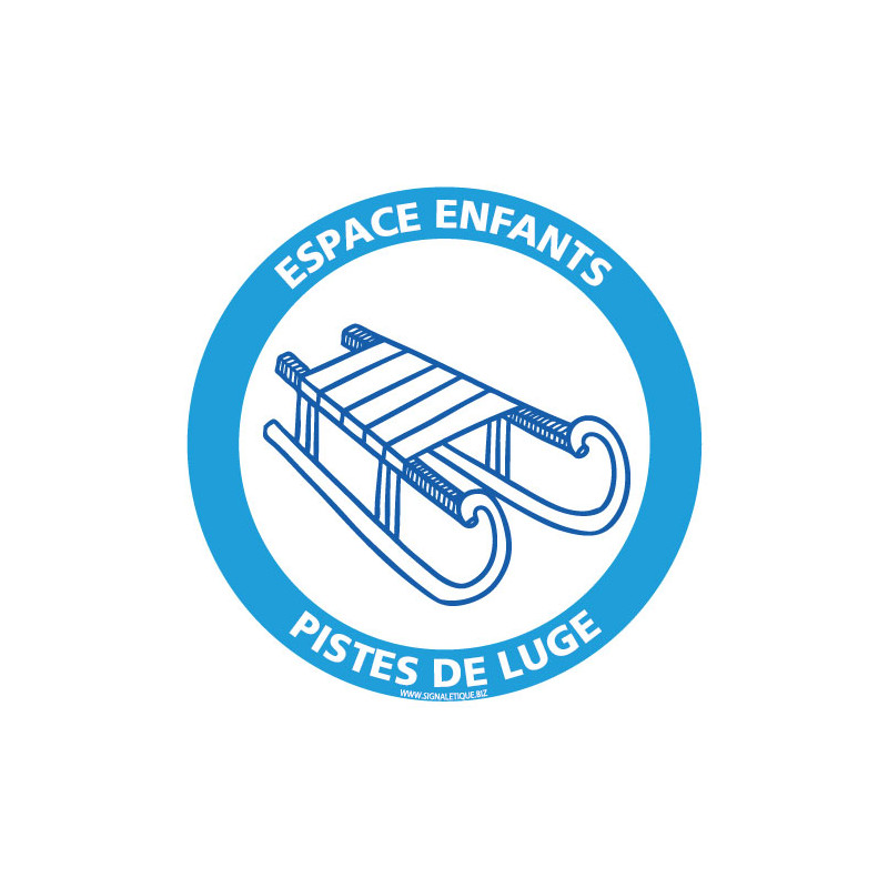 PANNEAU INFORMATION ESPACE ENFANT SPECIAL LUGE (H0392)