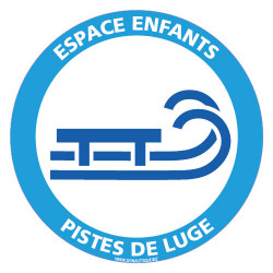 PANNEAU INFORMATION ESPACE ENFANT AIRE DE JEUX POUR LUGE (H0393)