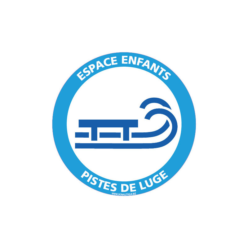 PANNEAU INFORMATION ESPACE ENFANT AIRE DE JEUX POUR LUGE (H0393)
