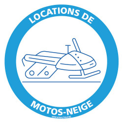 PANNEAU INFORMATION LOCATION DE MOTO NEIGE (H0394)