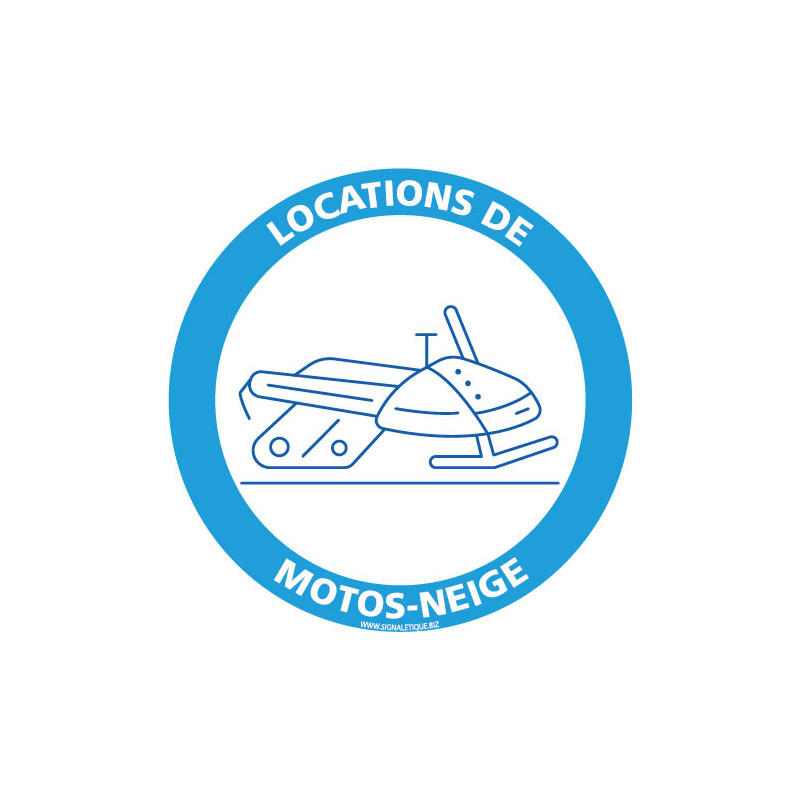 PANNEAU INFORMATION LOCATION DE MOTO NEIGE (H0394)
