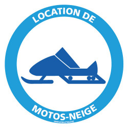 PANNEAU INFORMATION LOCATION DE MOTO NEIGE SPECIAL HIVER (H0395)