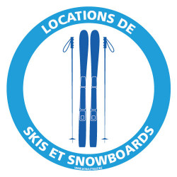 PANNEAU INFORMATION LOCATION DE SKI ET SNOWBOARDS (H0397)