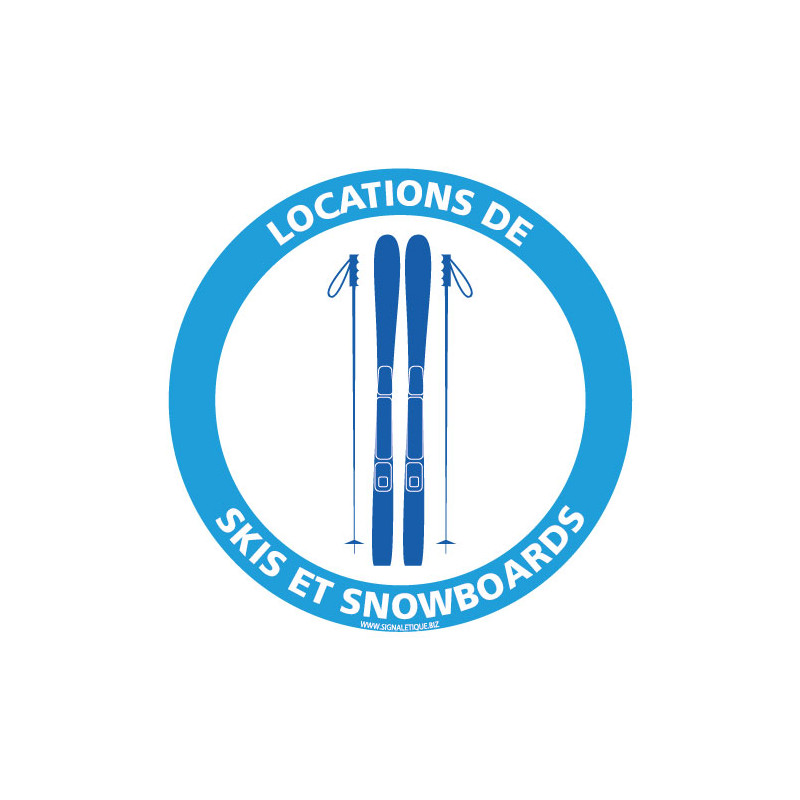 PANNEAU INFORMATION LOCATION DE SKI ET SNOWBOARDS (H0397)