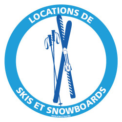 PANNEAU INFORMATION LOCATION DE SKI SPECIAL HIVER (H0398)