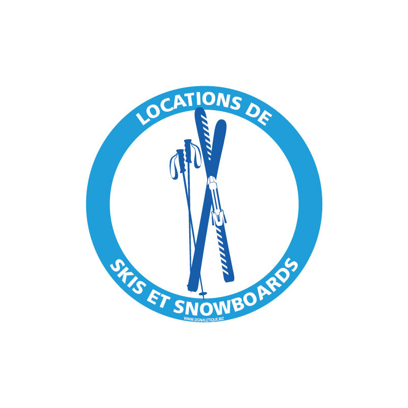 PANNEAU INFORMATION LOCATION DE SKI SPECIAL HIVER (H0398)