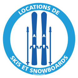 PANNEAU INFORMATION LOCATION DE SKI ET DE SNOWBOARDS SPECIAL HIVER (H0399)