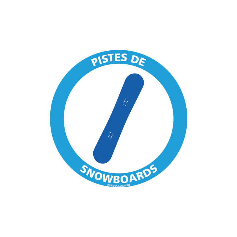PANNEAU INFORMATION PISTE DE SNOWBOARDS (H0413)