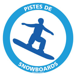 PANNEAU INFORMATION PISTE DE SNOWBOARDS SPECIAL HIVER (H0414)