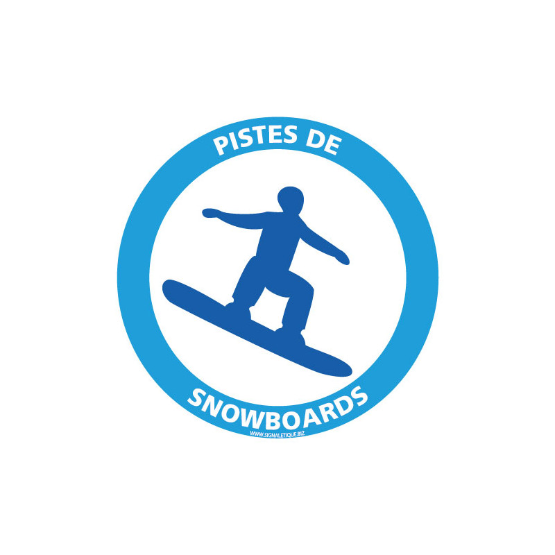 PANNEAU INFORMATION PISTE DE SNOWBOARDS SPECIAL HIVER (H0414)