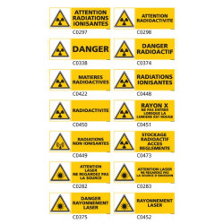 Panneau Signalisation produits dangereux risque ionisant