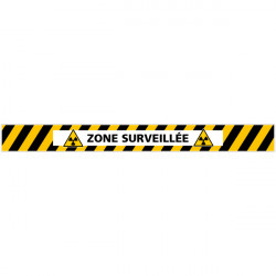 LOT DE 4 BANDES DE MARQUAGE AU SOL ZONE SURVEILLEE (G1150)