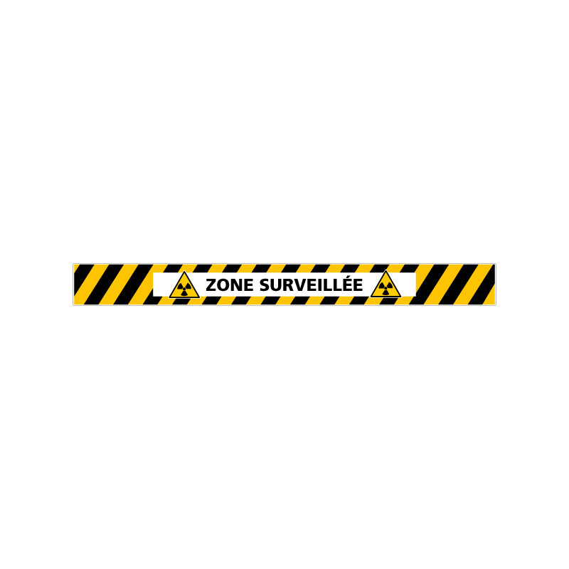 LOT DE 4 BANDES DE MARQUAGE AU SOL ZONE SURVEILLEE (G1150) LOT DE 4 BANDES DE MARQUAGE AU SOL ZONE SURVEILLEE (G1150)