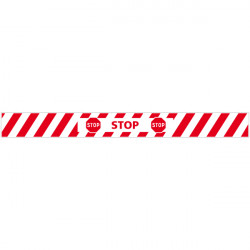 LOT DE 4 BANDES DE MARQUAGE AU SOL STOP (G1156)