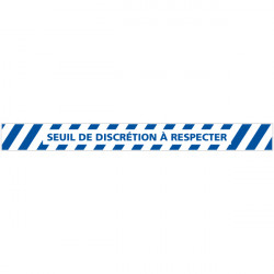 LOT DE 4 BANDES DE MARQUAGE AU SOL SEUIL DE DISCRETION A RESPECTER (G1158)