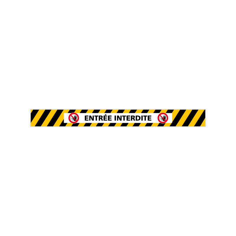 LOT DE 4 BANDES DE MARQUAGE AU SOL ENTREE INTERDITE (G1160) LOT DE 4 BANDES DE MARQUAGE AU SOL ENTREE INTERDITE (G1160)