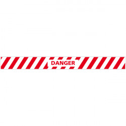 LOT DE 4 BANDES DE MARQUAGE AU SOL DANGER (G1161)
