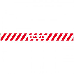 LOT DE 4 BANDES DE MARQUAGE AU SOL DANGER (G1161)