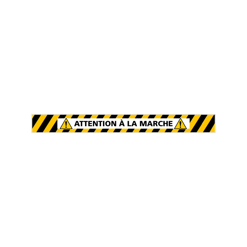 LOT DE 4 BANDES DE MARQUAGE AU SOL ATTENTION A LA MARCHE (G1164) LOT DE 4 BANDES DE MARQUAGE AU SOL ATTENTION A LA MARCHE (G1164)