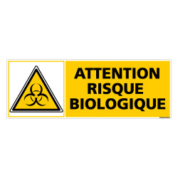 Panneau ATTENTION RISQUE BIOLOGIQUE (C0302)