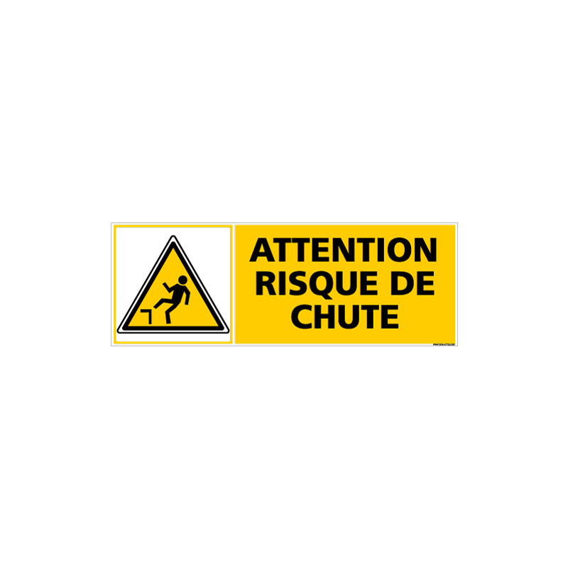 PANNEAU DANGER ATTENTION RISQUE DE CHUTE (C0303)