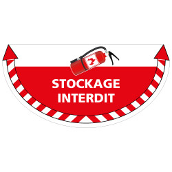 ADHESIF SOL ANTIDERAPANT SIGNALISATION STOCKAGE INTERDIT SECURITE INCENDIE (G1374)