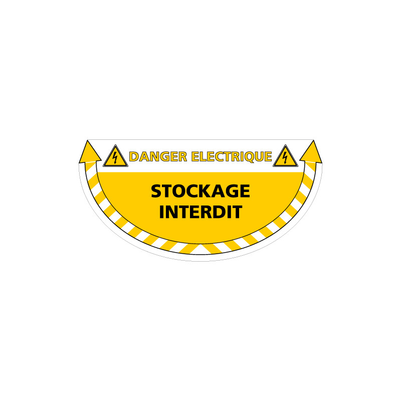 ADHESIF SOL ANTIDERAPANT SIGNALISATION STOCKAGE INTERDIT DANGER ELECTRIQUE (G1375)