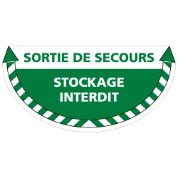 ADHESIF SOL ANTIDERAPANT SIGNALISATION STOCKAGE INTERDIT SORTIE DE SECOURS (G1376)