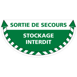 ADHESIF SOL ANTIDERAPANT SIGNALISATION STOCKAGE INTERDIT SORTIE DE SECOURS (G1376)