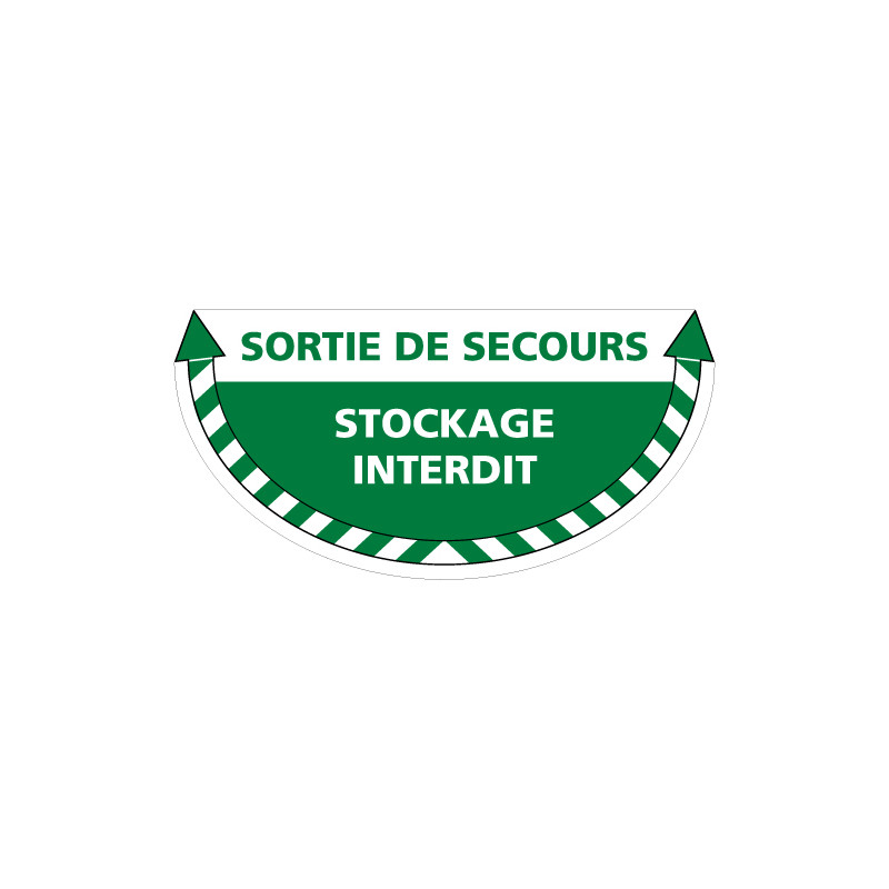 ADHESIF SOL ANTIDERAPANT SIGNALISATION STOCKAGE INTERDIT SORTIE DE SECOURS (G1376)
