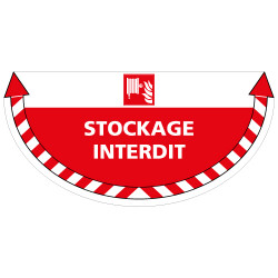 ADHESIF SOL ANTIDERAPANT SIGNALISATION STOCKAGE INTERDIT INCENDIE (G1377)
