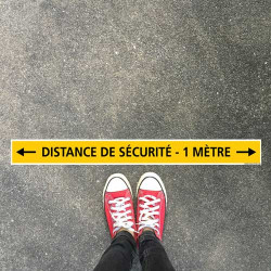 SIGNALISATION SOL CORONAVIRUS - LOT DE 4 SIGNALISATION AU SOL - DISTANCE DE SECURITE