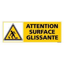 Panneau ATTENTION SURFACE GLISSANTE (C0308)