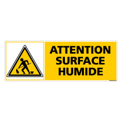 Panneau ATTENTION SURFACE HUMIDE (C0309)