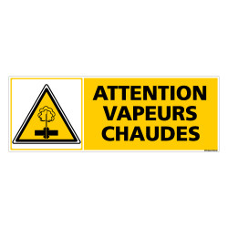 Panneau ATTENTION VAPEURS CHAUDES (C0313)