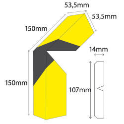 Protection des coins d'angle 90° - Mousse polyéthylène (WA109)