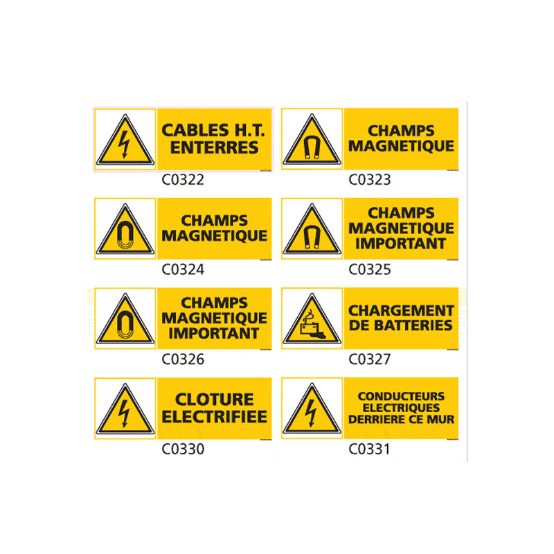 Panneau et Pictogramme de Signalisation danger electrique