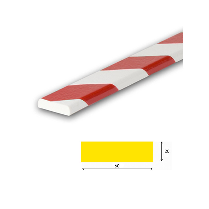 AMORTISSEURS DE CHOCS BLANC ET ROUGE SURFACE PLANE (WN01060)