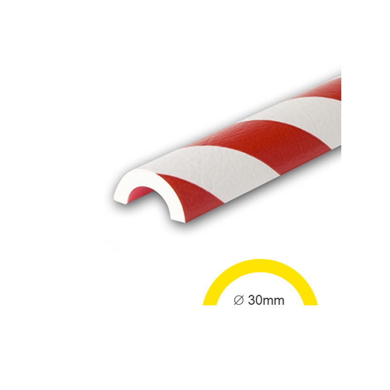 AMORTISSEURS DE CHOCS BLANC ET ROUGE SURFACE TUBES 30 mm (WN01066)