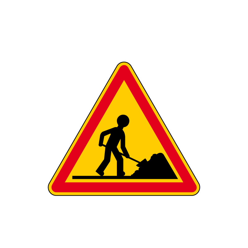 PANNEAU DE CHANTIER: DANGER, ATTENTION TRAVAUX (AK5)