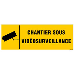 Panneau CHANTIER SOUS VIDEOSURVEILLANCE (G1123)