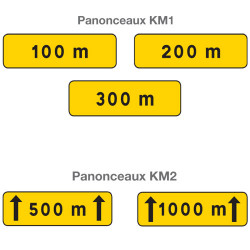 Panonceaux type KM1 et KM2
