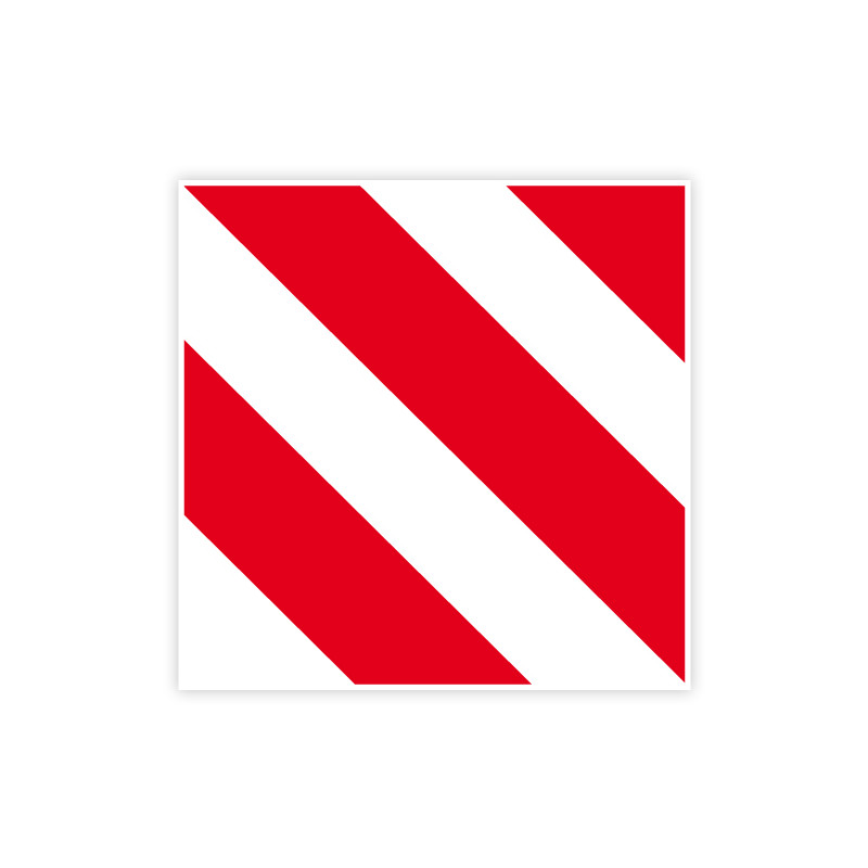 PLAQUE RETROREFLECHISSANTE ROUGE ET BLANC (W0591) PLAQUE RETROREFLECHISSANTE ROUGE ET BLANC (W0591)