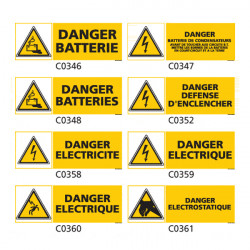 Panneau et Pictogramme de Signalisation danger electrique