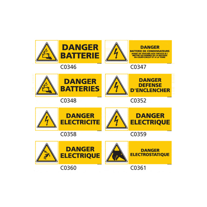 Panneau et Pictogramme de Signalisation danger electrique