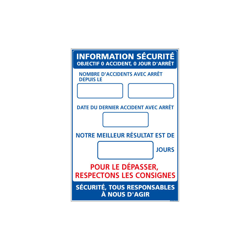 Panneau d'INFORMATION SECURITE (A0329)